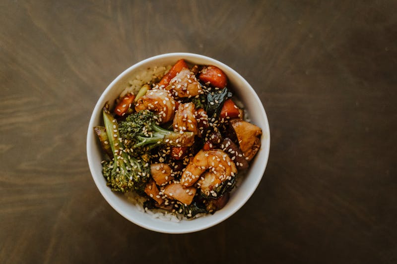 Cafe Rio spicy tofu teriyaki noodle bowl