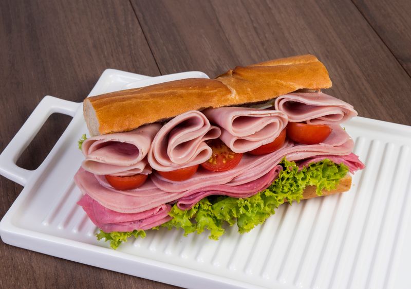 Cafe Rio turkey and brie baguette sandwich