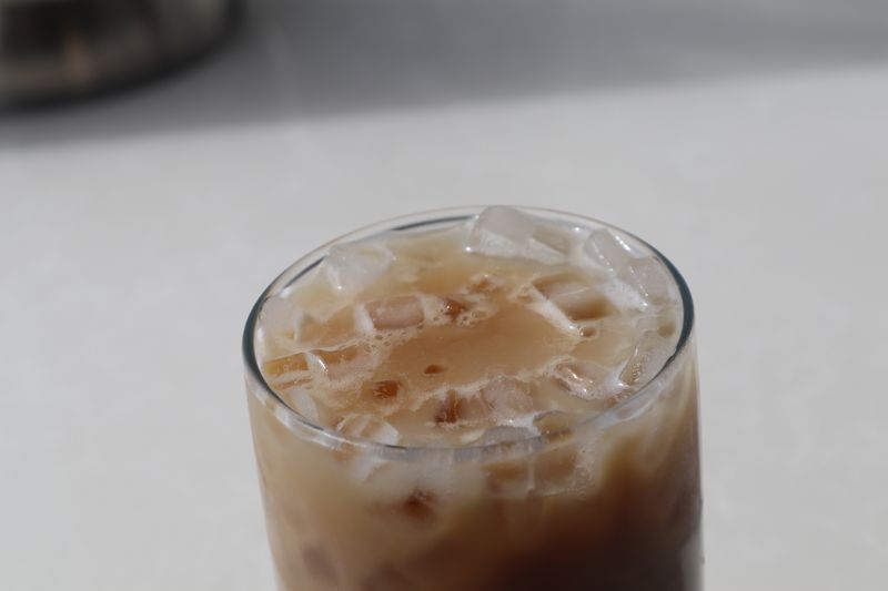 Cafe Rio signature cold brew coffee with oat milk