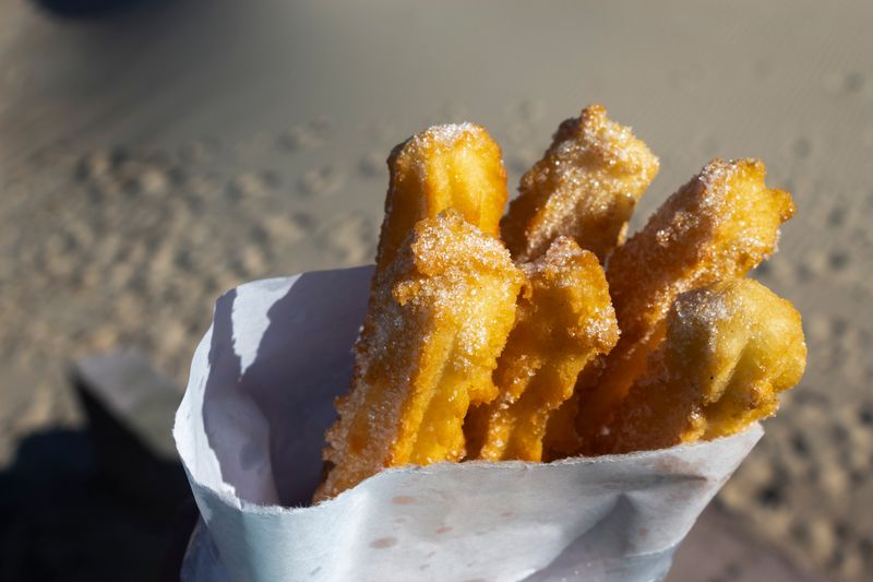 Cafe Rio cinnamon churro bites with chocolate dipping sauce